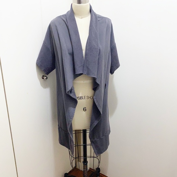 NWT Baftbird Unique Convertible 100% Cotton Shrug Grey Blue S/M - Picture 8 of 14